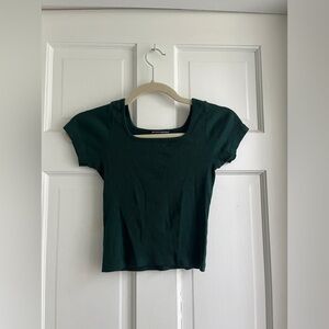 Brandy Melville Baby Tee - Emerald Green